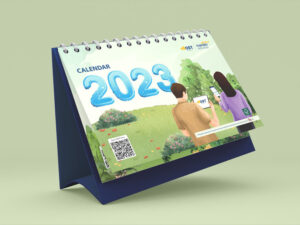 desain kalender duduk