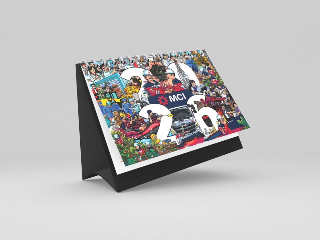 desain kalender duduk