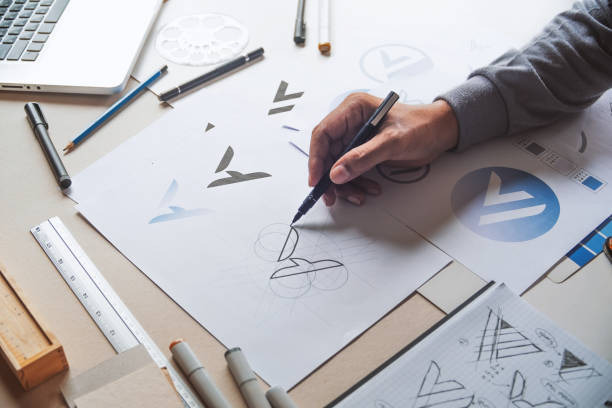 cara desain logo brand