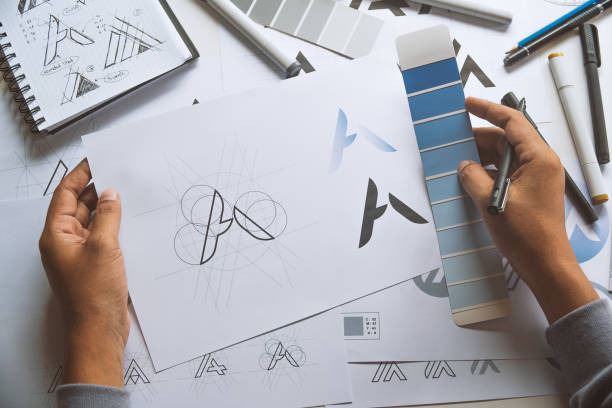 cara desain logo brand